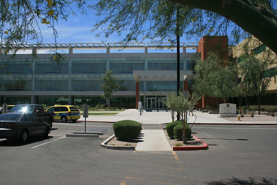 Entrance to Maricopa County Juvenile Courthouse